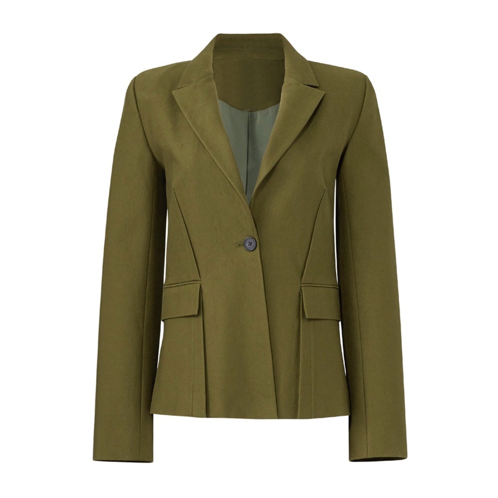 DEREK LAM 10 CROSBY • Army Green Blazer Jacket